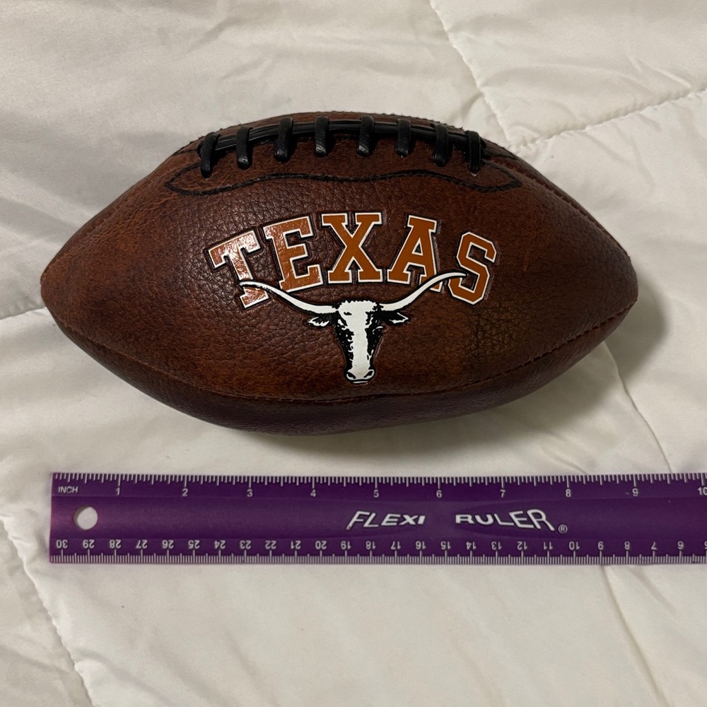 Texas Brown Kids Football with Longhorn Logo